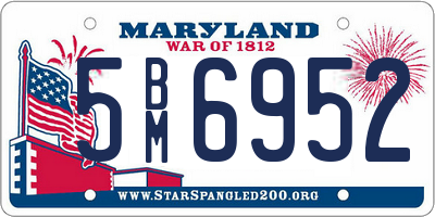 MD license plate 5BM6952