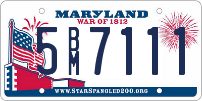 MD license plate 5BM7111