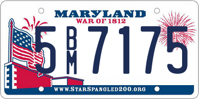 MD license plate 5BM7175