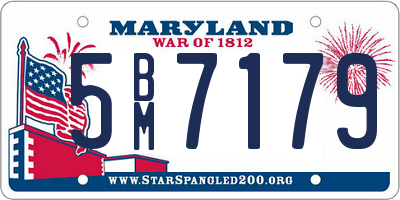 MD license plate 5BM7179