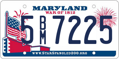 MD license plate 5BM7225