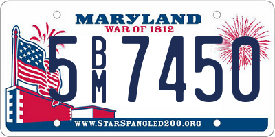 MD license plate 5BM7450