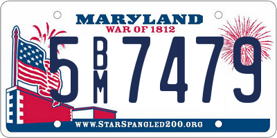 MD license plate 5BM7479