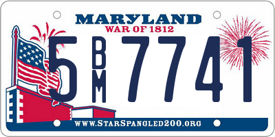 MD license plate 5BM7741