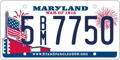 MD license plate 5BM7750