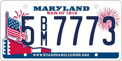 MD license plate 5BM7773