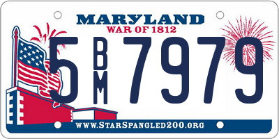 MD license plate 5BM7979