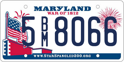 MD license plate 5BM8066