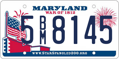 MD license plate 5BM8145