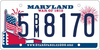 MD license plate 5BM8170