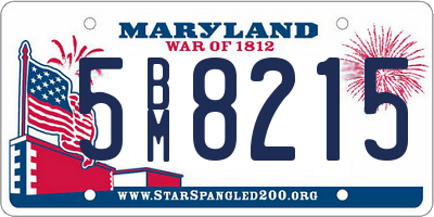 MD license plate 5BM8215