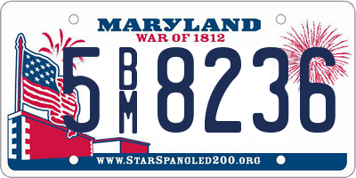 MD license plate 5BM8236