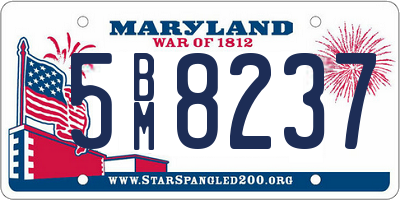 MD license plate 5BM8237