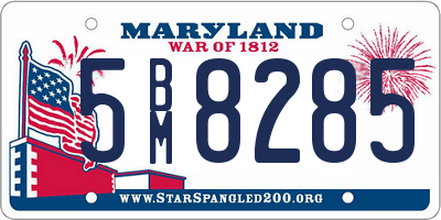 MD license plate 5BM8285