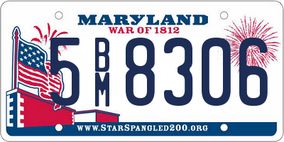MD license plate 5BM8306