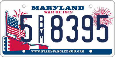MD license plate 5BM8395