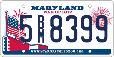 MD license plate 5BM8399