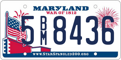 MD license plate 5BM8436