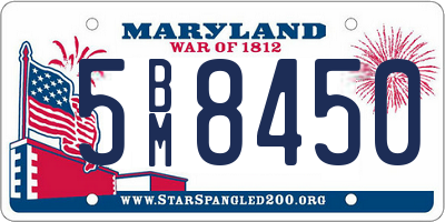 MD license plate 5BM8450
