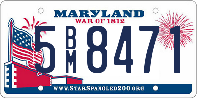 MD license plate 5BM8471