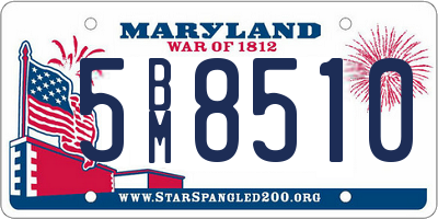 MD license plate 5BM8510