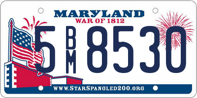 MD license plate 5BM8530