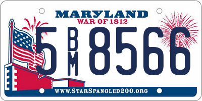 MD license plate 5BM8566