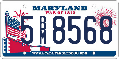 MD license plate 5BM8568