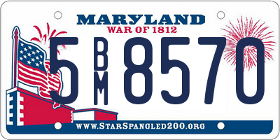 MD license plate 5BM8570