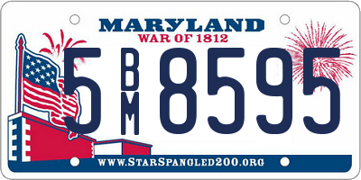 MD license plate 5BM8595