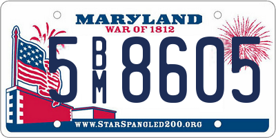 MD license plate 5BM8605