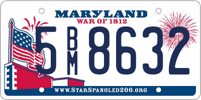 MD license plate 5BM8632
