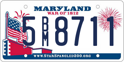MD license plate 5BM8711