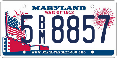 MD license plate 5BM8857