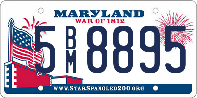 MD license plate 5BM8895
