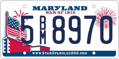 MD license plate 5BM8970
