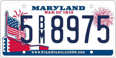 MD license plate 5BM8975