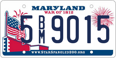MD license plate 5BM9015