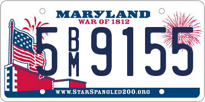 MD license plate 5BM9155