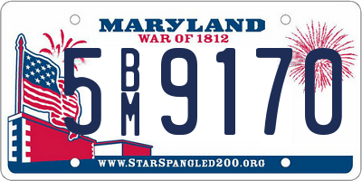 MD license plate 5BM9170