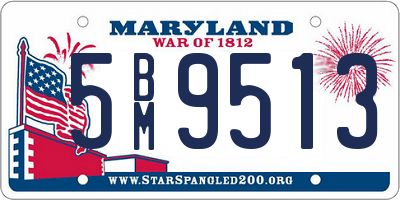 MD license plate 5BM9513