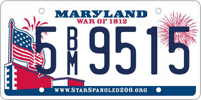 MD license plate 5BM9515