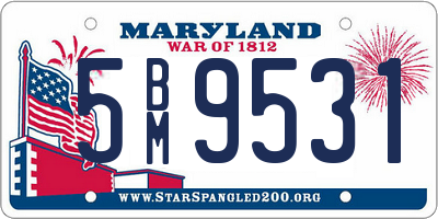 MD license plate 5BM9531