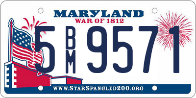 MD license plate 5BM9571