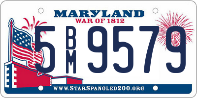 MD license plate 5BM9579