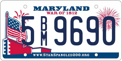 MD license plate 5BM9690