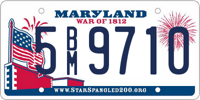 MD license plate 5BM9710