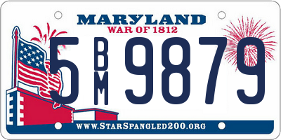 MD license plate 5BM9879