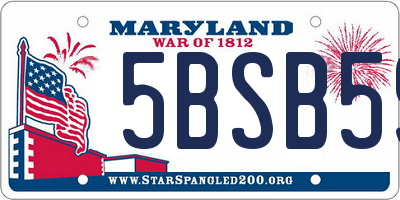 MD license plate 5BSB59