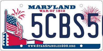 MD license plate 5CBS56